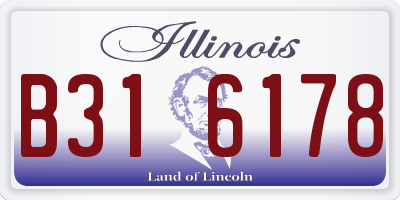 IL license plate B316178