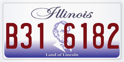 IL license plate B316182