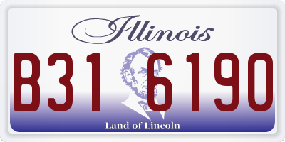 IL license plate B316190