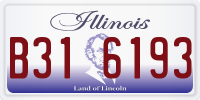 IL license plate B316193