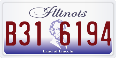 IL license plate B316194