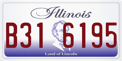 IL license plate B316195