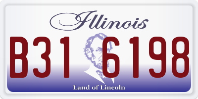 IL license plate B316198