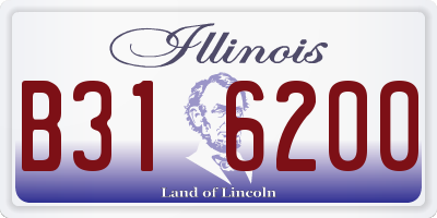 IL license plate B316200