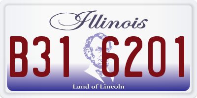 IL license plate B316201