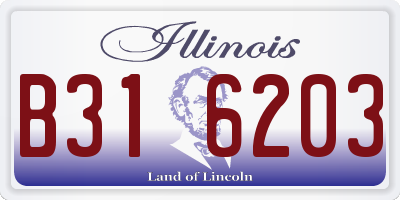IL license plate B316203
