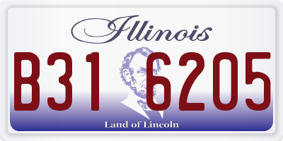 IL license plate B316205