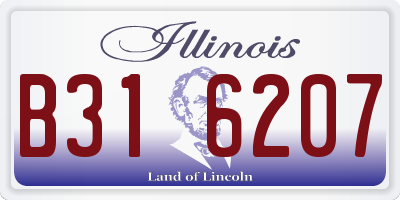 IL license plate B316207