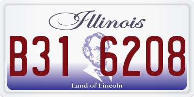 IL license plate B316208