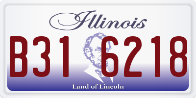 IL license plate B316218