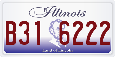 IL license plate B316222