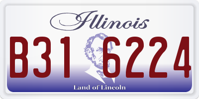 IL license plate B316224