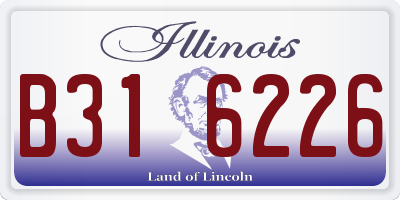 IL license plate B316226