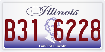 IL license plate B316228