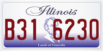 IL license plate B316230