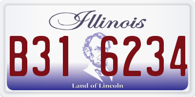IL license plate B316234