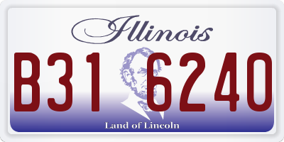 IL license plate B316240