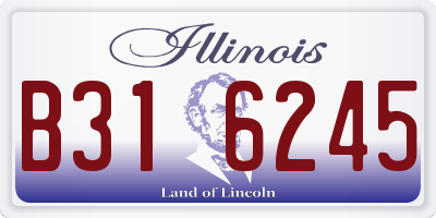 IL license plate B316245