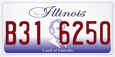 IL license plate B316250