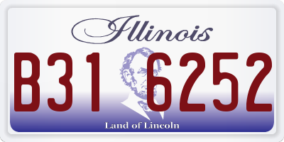 IL license plate B316252