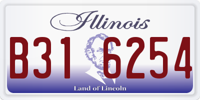 IL license plate B316254