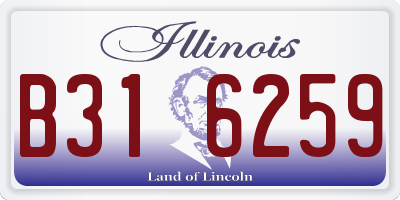 IL license plate B316259