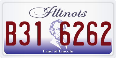 IL license plate B316262