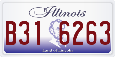 IL license plate B316263