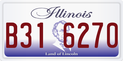 IL license plate B316270