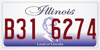 IL license plate B316274
