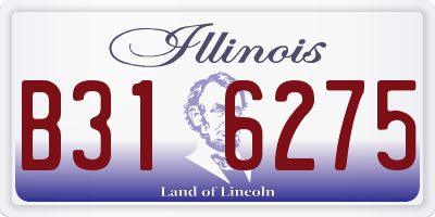 IL license plate B316275
