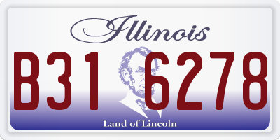 IL license plate B316278