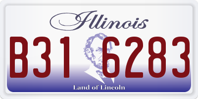 IL license plate B316283