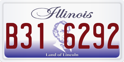 IL license plate B316292