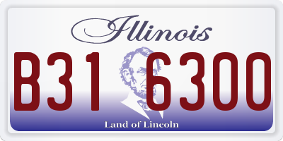 IL license plate B316300
