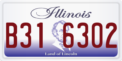 IL license plate B316302