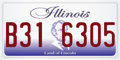 IL license plate B316305