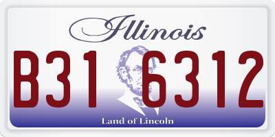 IL license plate B316312