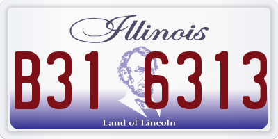 IL license plate B316313