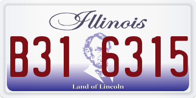 IL license plate B316315
