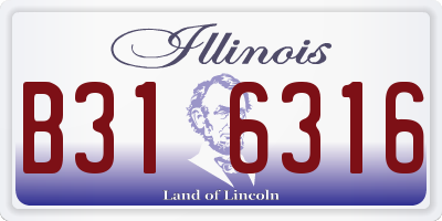 IL license plate B316316
