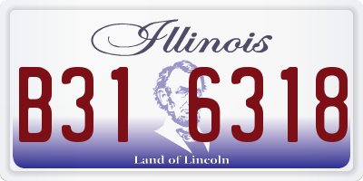 IL license plate B316318