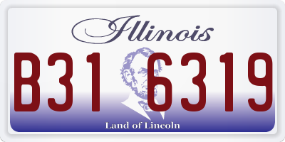 IL license plate B316319