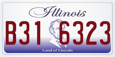 IL license plate B316323