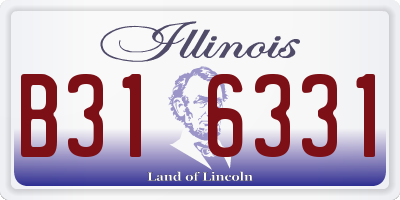 IL license plate B316331