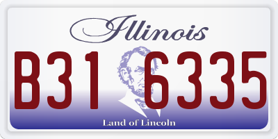 IL license plate B316335