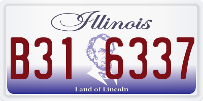 IL license plate B316337