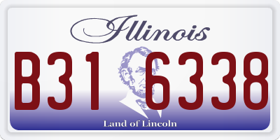 IL license plate B316338