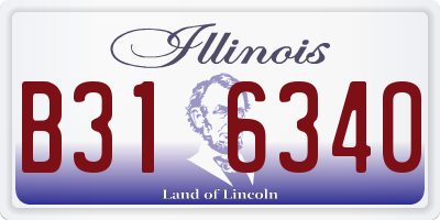 IL license plate B316340