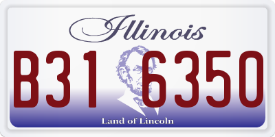IL license plate B316350
